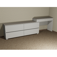 Біла глянсова стіл-тумба “Тендем“