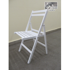 Стілець складаний (білий, горіх)