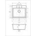 Мийка гранітна прямокутна Мийка гранітна прямокутна