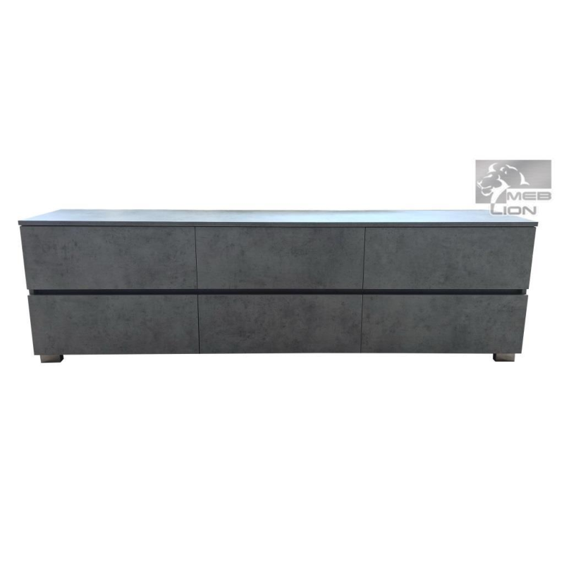 Тумба під ТВ “Жемчужина міні 2 метри ЛДСП EGGER“, колір бетон чикаго-світло сірий. Тумба під ТВ “Жемчужина міні 2 метри ЛДСП EGGER“, колір бетон чикаго-світло сірий.