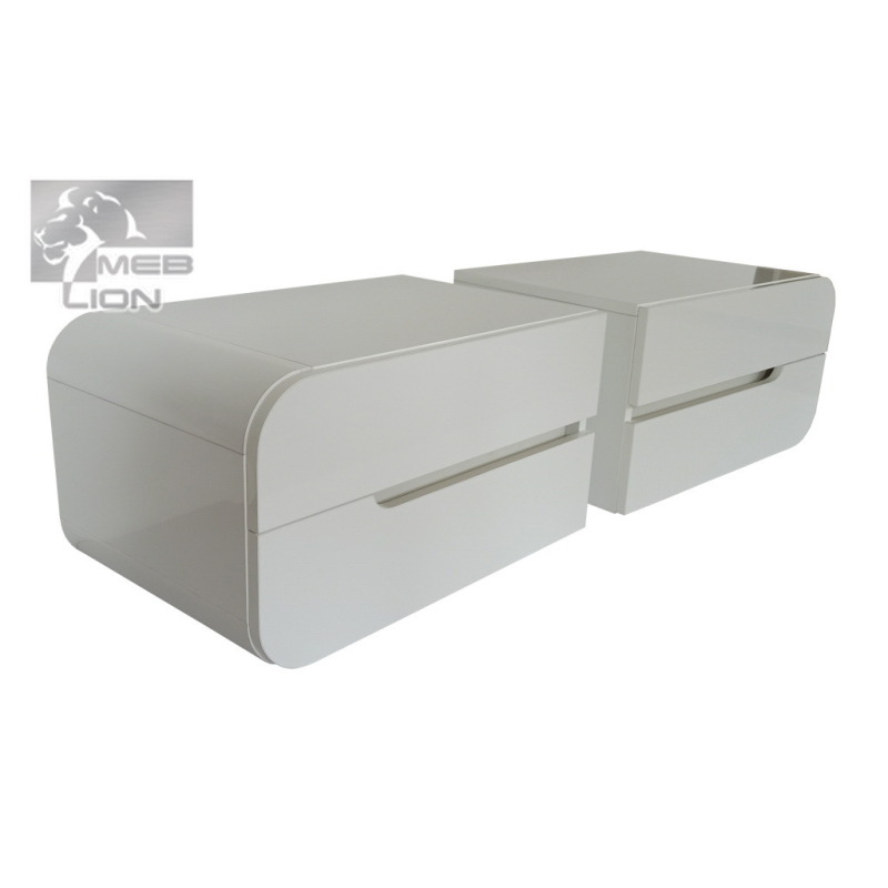 Комплект навісних приліжкових тумб “Віртуоз“, МДФ білий глянець Комплект навісних приліжкових тумб “Віртуоз“, МДФ білий глянець