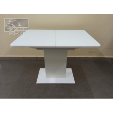 Стіл обідній розсувний Марк Білий зі склом