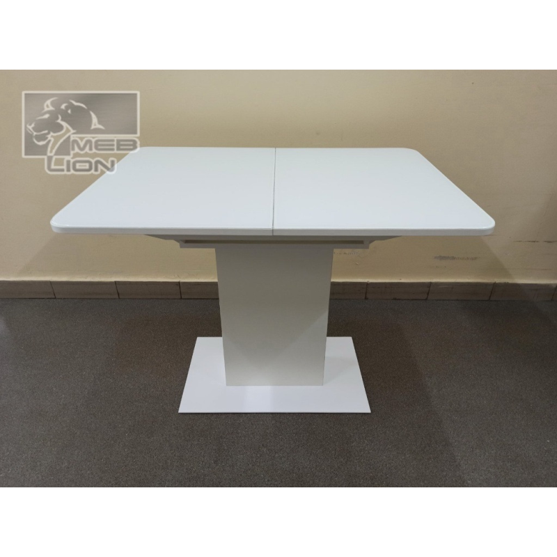 Стіл обідній розсувний Марк Білий зі склом