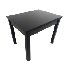 Стіл обідній розкладний зі склом “Марсель 90“, колір венге з чорним склом