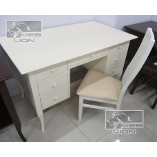 Стіл кабінетний 01 (білий, ваніль)