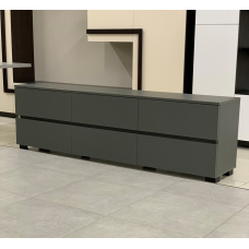 Сіра матова ТВ Тумба “Soft“ колір графіт