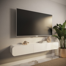 Біла глянсова підвісна тумба “ Фламінго“ 210х30х36 см