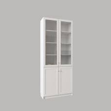 Шафа книжкова зі склом “Арістотель-800.3“, колір білий