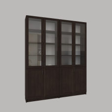 Шафа книжкова зі склом “Арістотель160.1“, колір венге