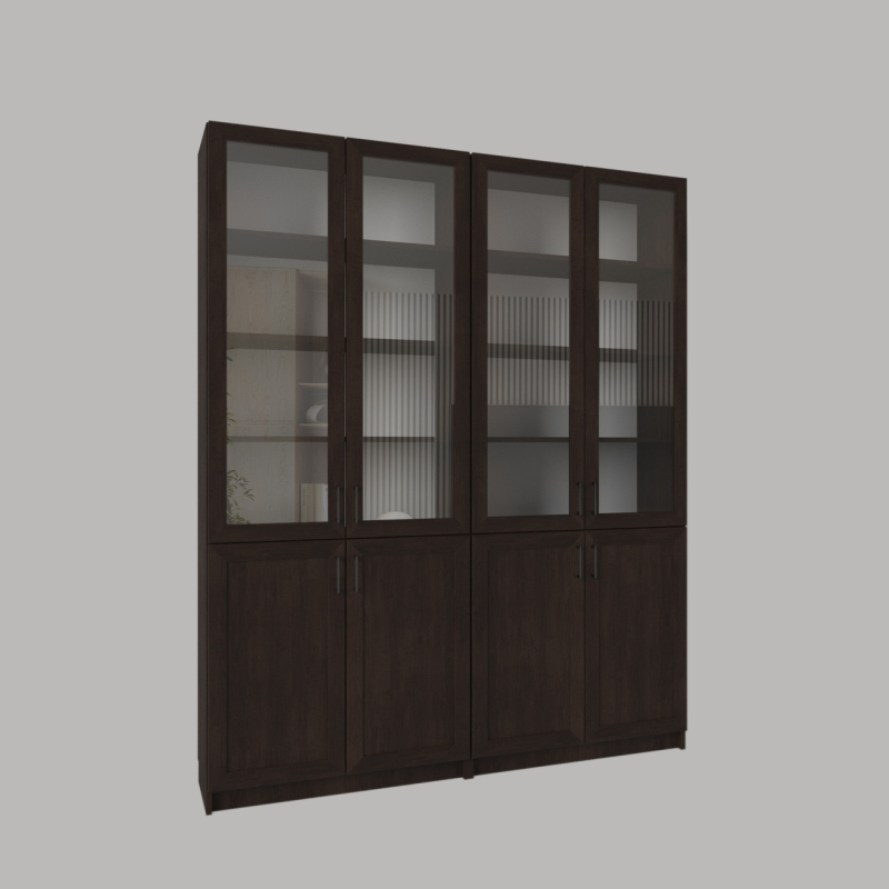 Шафа книжкова зі склом “Арістотель160.1“, колір венге