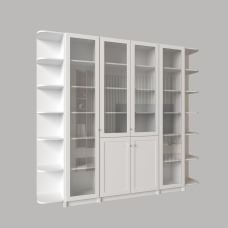 Шафа для кних “Арістотель 2134“ колір білий