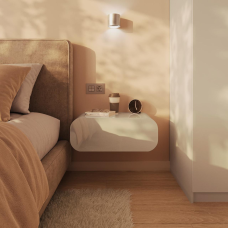 Тумба приліжкова навісна “Метелик“ Білий Глянець AGT з шухлядою