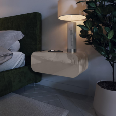 Тумба приліжкова навісна “Метелик“ Кремова Глянець AGT з шухлядою