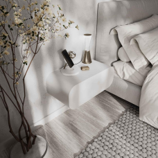 Тумба приліжкова навісна “Метелик“ Біла ЛДСП з шухлядою