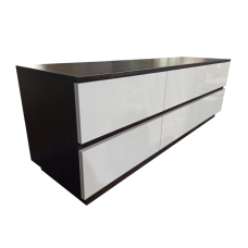 Тумба ТВ “Зебра“ корпус венге, фасад білий глянець