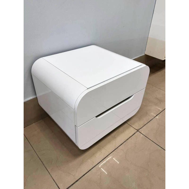 Приліжкова тумба Mebelion “Маестро“, Колір Білий глянець. Приліжкова тумба Mebelion “Маестро“, Колір Білий глянець.