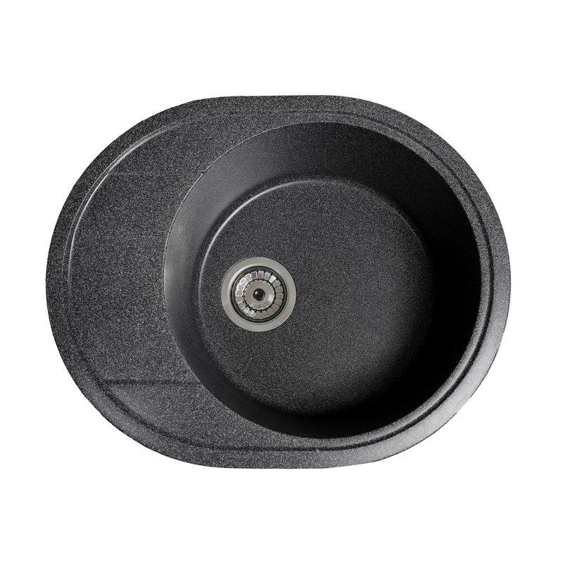 Кругла гранітна мийка з крилом Кругла гранітна мийка з крилом