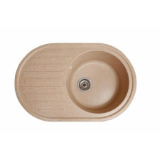 Овальна гранітна мийка з великим крилом