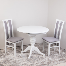 Круглий білий розсувний стіл “Allegro“