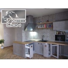 Кухня- студія в стилі “Лофт“ із відкидним столиком