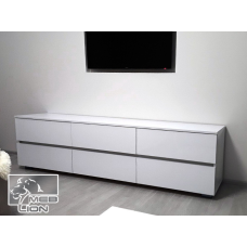 Біла глянцева тумба під телевізор “Glоss“ 2 м.