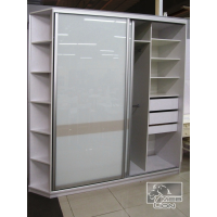 Шафа-купе з еркером “Сніговий“ з лівим еркером