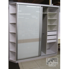 Шафа-купе з еркером “Сніговий“ з лівим еркером