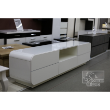 Глянсова тумба з округленими краями та склом на стільниці «Maestro maxi» 2m