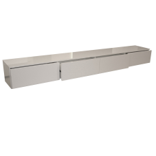 Навісна довга глянцева тумба “флай Long“ білий глянц 2.5 метрів